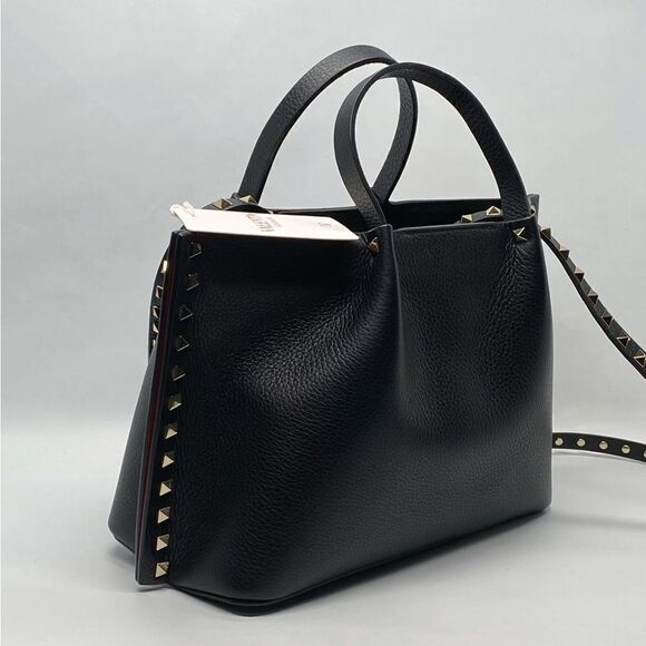 Valentino Garavani Rockstud Small East-West Leather Tote Bag - Picture 6 of 13